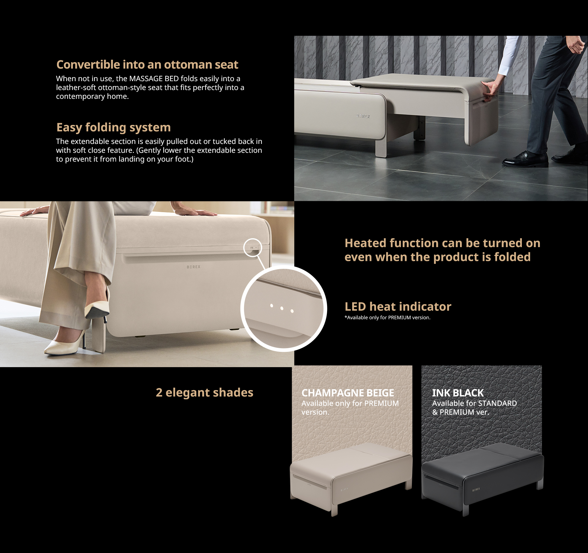 Coway BEREX Massage Bed - Designed for Refined Spaces