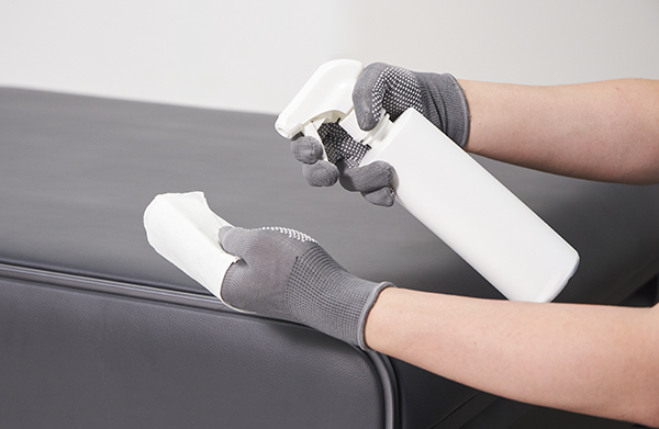 Service Step 5: Leather polishing for the Berex Massage Bed to enhance shine and protection
