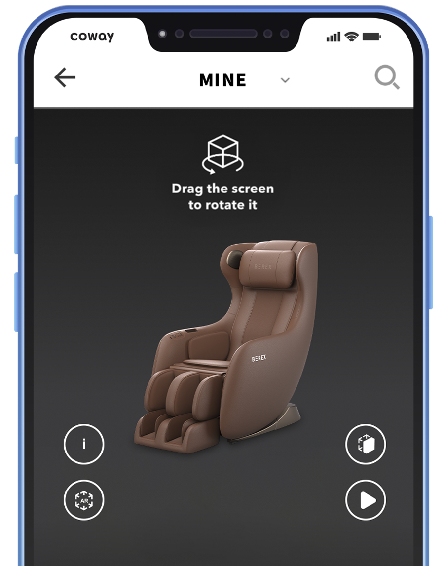 A Screenshot Of The Coway AR App On A Mobile Phone - Coway MINE