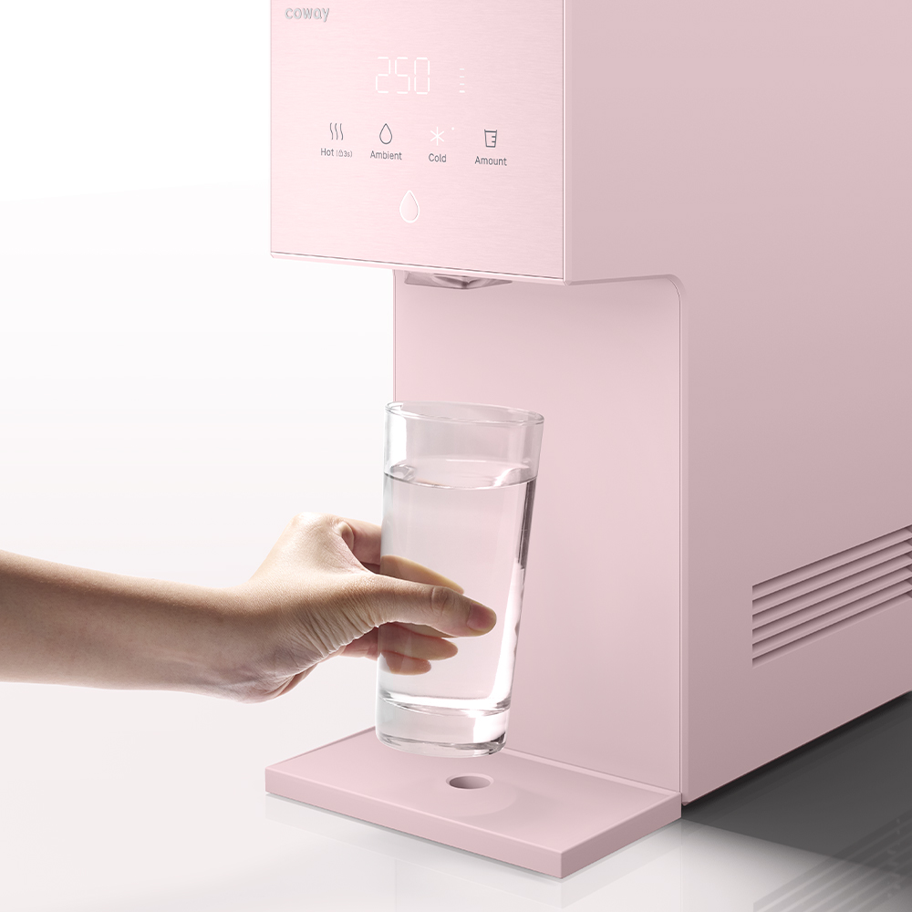Water extraction for Dazzie water purifier in Peach Pink| Coway Malaysia