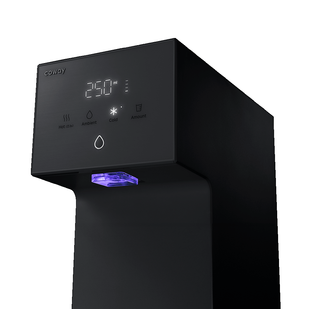 Dazzie water purifier with automated hygiene feature in pebble gray | Coway Malaysia